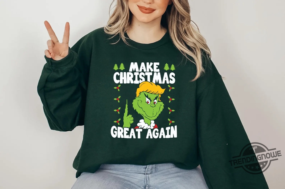 Make Great Xmas Again Trump Sweatshirt  Festive And Patriotic Christmas Apparel