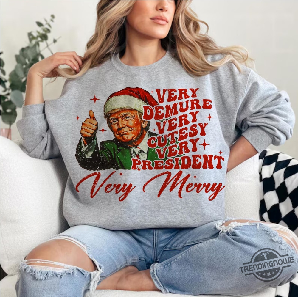 Humorous Trump Christmas Shirt  Lighthearted Holiday Apparel For Trump Fans