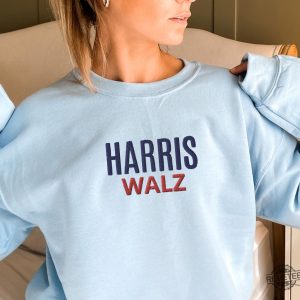 Harris Walz Embroidered Sweatshirt Shirt Hoodie Simple Pro Harris Walz 2024 Sweater Kamala Harris Tim Walz Supporter Crewneck revetee 3