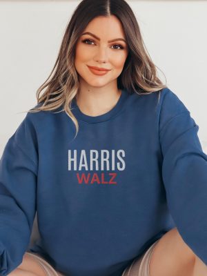 Harris Walz Embroidered Sweatshirt Shirt Hoodie Simple Pro Harris Walz 2024 Sweater Kamala Harris Tim Walz Supporter Crewneck revetee 4