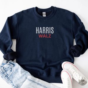 Harris Walz Embroidered Sweatshirt Shirt Hoodie Simple Pro Harris Walz 2024 Sweater Kamala Harris Tim Walz Supporter Crewneck revetee 5