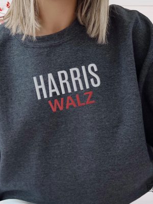 Harris Walz Embroidered Sweatshirt Shirt Hoodie Simple Pro Harris Walz 2024 Sweater Kamala Harris Tim Walz Supporter Crewneck revetee 6