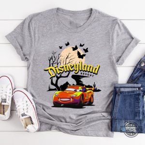 disneyland lightning mcqueen shirt orange pixar disney parks halloween car shirt laughinks 4