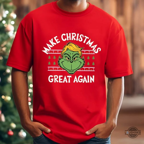 green trump make christmas great again t shirt sweatshirt hoodie graphic tee