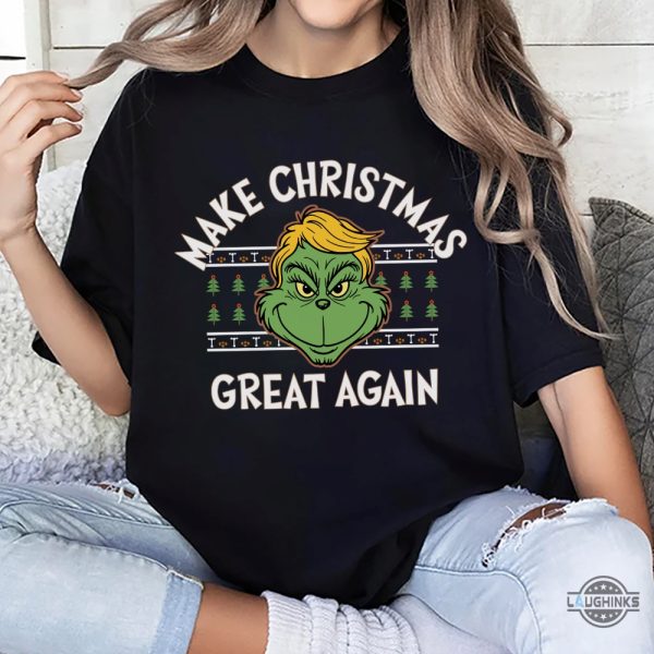 green trump make christmas great again t shirt sweatshirt hoodie graphic tee