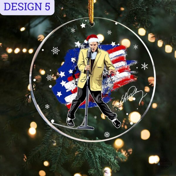 elvis presley christmas glass ornament ill have a blue xmas decoration gift