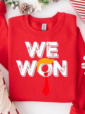 We Won Trump Sweatshirt 2024 Maga Sweater President Trump Sweatshirt Election 2024 Victory Trump Shirt Trump Victory Shirt revetee 4