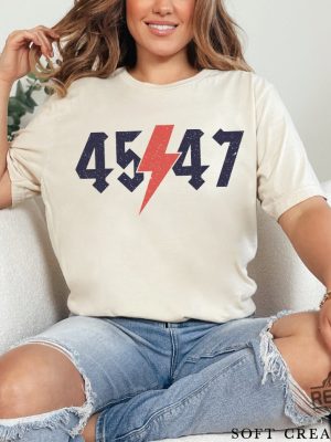 Trump 2024 T Shirt 45 47 Presidential Campaign Election Shirt Rock Band Style Patriotic Political Tee Trump 47 Shirt revetee 3