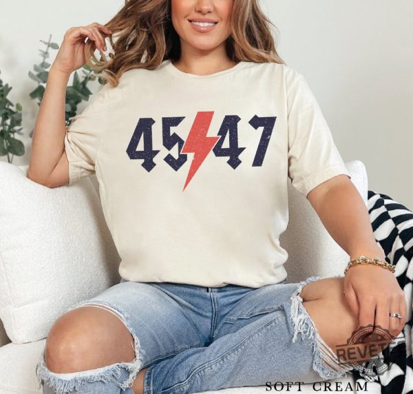 Trump 2024 T Shirt 45 47 Presidential Campaign Election Shirt Rock Band Style Patriotic Political Tee Trump 47 Shirt revetee 3