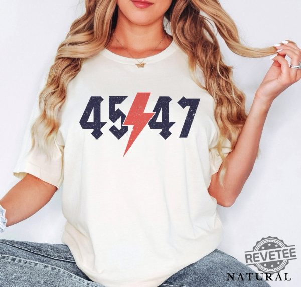 Trump 2024 T Shirt 45 47 Presidential Campaign Election Shirt Rock Band Style Patriotic Political Tee Trump 47 Shirt revetee 5