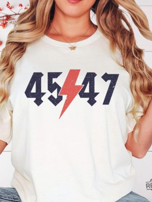 Trump 2024 T Shirt 45 47 Presidential Campaign Election Shirt Rock Band Style Patriotic Political Tee Trump 47 Shirt revetee 6