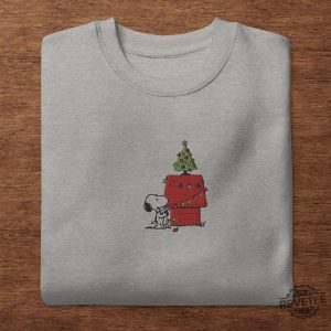 Snoopy Peanuts Embroidered Christmas Sweater Snoopy Embroidered Shirt Hoodie Sweatshirt revetee 4