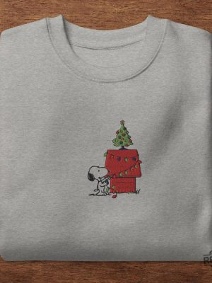 Snoopy Peanuts Embroidered Christmas Sweater Snoopy Embroidered Shirt Hoodie Sweatshirt revetee 4