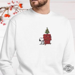 Snoopy Peanuts Embroidered Christmas Sweater Snoopy Embroidered Shirt Hoodie Sweatshirt revetee 5