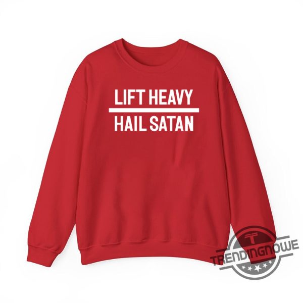 Lift Heavy Hail Satan Shirt Edgy Workout Tee For Fitness Fans trendingnowe 1