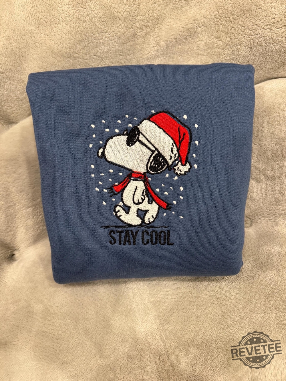 Stay Cool Snoopy Winter Holiday Embroidered Sweatshirt Shirt Hoodie Stay Cool Snoopy Embroidered Shirt Unique