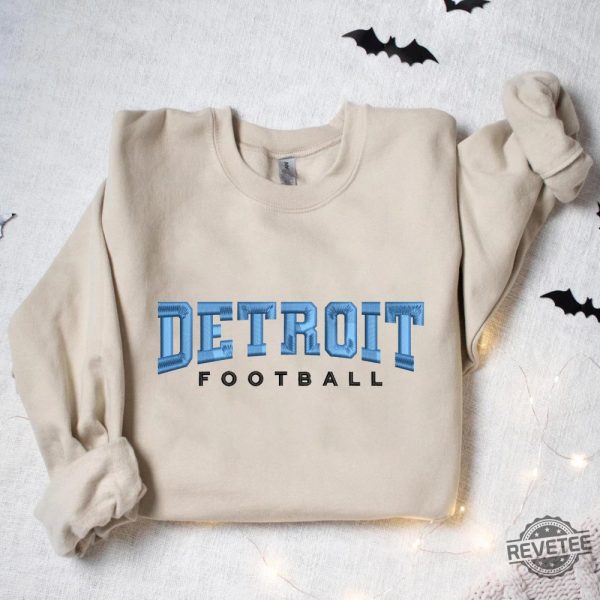 Vintage Detroit Lions Embroidered Sweatshirt Detroit Lions Embroidered Shirt Hoodie Detroit Lions Shirt revetee 3