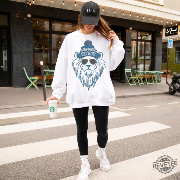 Detroit Lions Sweatshirt Detroit Lions Tee Lion Mascot Detroit Lions Shirt Detroit Lions Sweater Tailgate Game Day Detroit Lions Shirt revetee 1