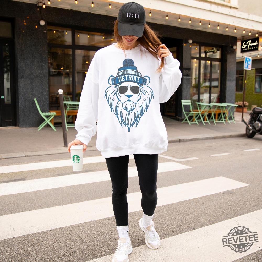 Detroit Lions Sweatshirt Detroit Lions Tee Lion Mascot Detroit Lions Shirt Detroit Lions Sweater Tailgate Game Day Detroit Lions Shirt