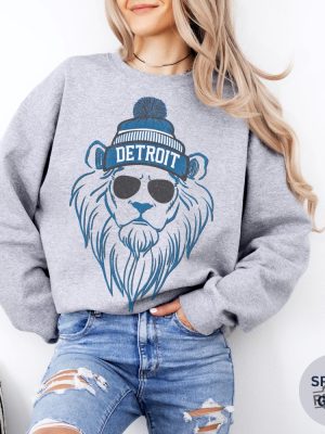 Detroit Lions Sweatshirt Detroit Lions Tee Lion Mascot Detroit Lions Shirt Detroit Lions Sweater Tailgate Game Day Detroit Lions Shirt revetee 2