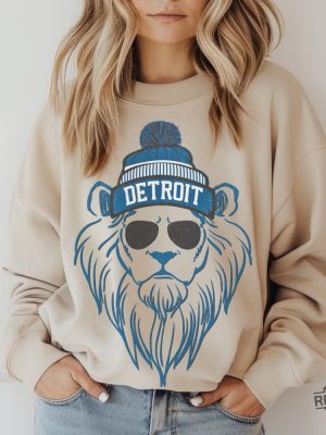 Detroit Lions Sweatshirt Detroit Lions Tee Lion Mascot Detroit Lions Shirt Detroit Lions Sweater Tailgate Game Day Detroit Lions Shirt revetee 3