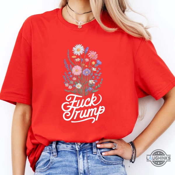 fuck trump t shirt anti donald trump graphic tee floral f trump shirt