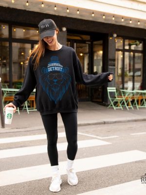 Detroit Lions Sweatshirt Detroit Lions Tee Lion Mascot Detroit Lions Shirt Detroit Lions Sweater Tailgate Game Day Detroit Lions Shirt revetee 4