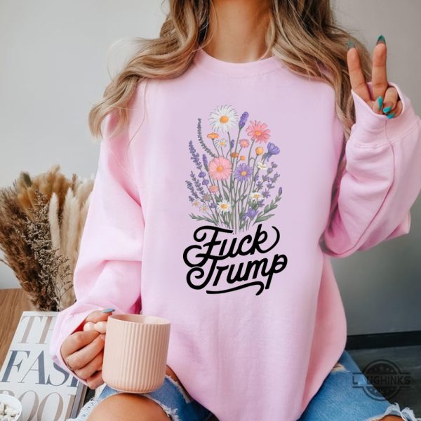 fuck trump t shirt anti donald trump graphic tee floral f trump shirt