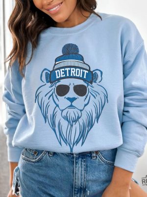 Detroit Lions Sweatshirt Detroit Lions Tee Lion Mascot Detroit Lions Shirt Detroit Lions Sweater Tailgate Game Day Detroit Lions Shirt revetee 6