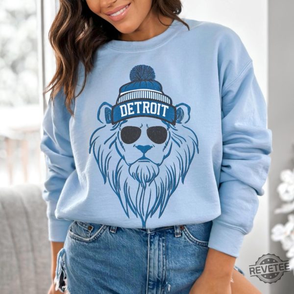 Detroit Lions Sweatshirt Detroit Lions Tee Lion Mascot Detroit Lions Shirt Detroit Lions Sweater Tailgate Game Day Detroit Lions Shirt revetee 6