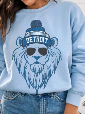 Detroit Lions Sweatshirt Detroit Lions Tee Lion Mascot Detroit Lions Shirt Detroit Lions Sweater Tailgate Game Day Detroit Lions Shirt revetee 8