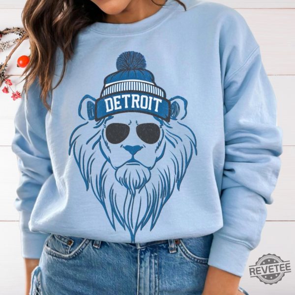 Detroit Lions Sweatshirt Detroit Lions Tee Lion Mascot Detroit Lions Shirt Detroit Lions Sweater Tailgate Game Day Detroit Lions Shirt revetee 8