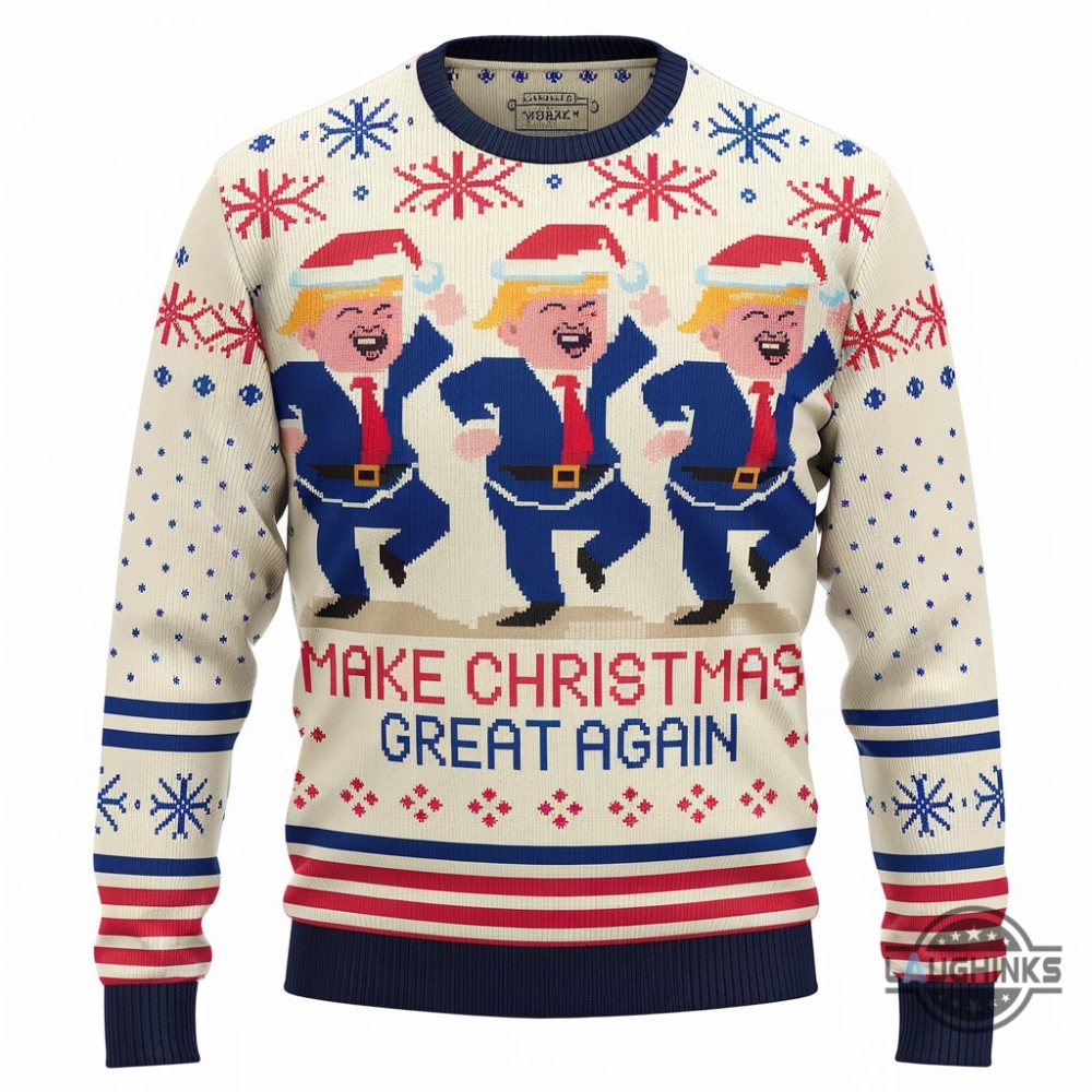 Trump Make Christmas Great Again Ugly Christmas Sweater President Donald Trump Make America Great Again Xmas Artificial Wool Sweatshirt