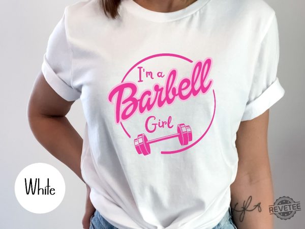 Im A Barbell Girl Workout Shirt Barbell Girl Crossfit Shirt Weightlifting Shirt Gym Girl Shirt Cute Gym Shirt Powerlifting Workout Shirt Hoodie Sweatshirt revetee 3