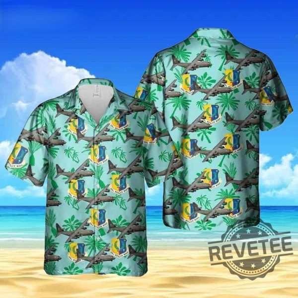 129Th Rescue Wing Lockheed Hc 130 Hawaiian Shirt Button Up Shirt revetee 1