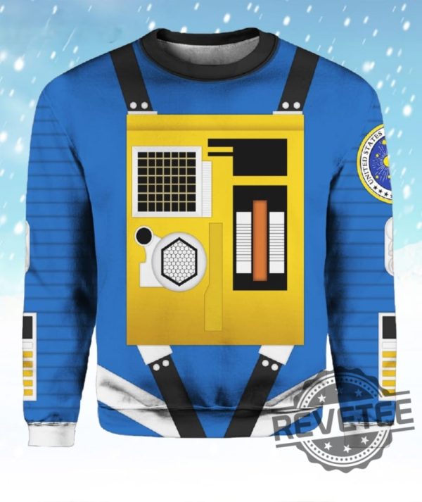 2001 A Space Odyssey Blue Ugly Sweater 2001 A Space Odyssey Blue Sweatshirt revetee 1