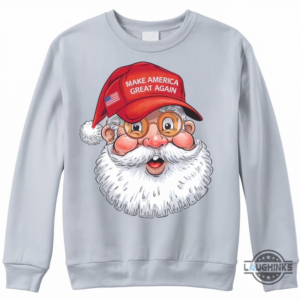 Trump Santa Shirt Santa Claus Donald Trump Make America Great Again Christmas Maga Tee