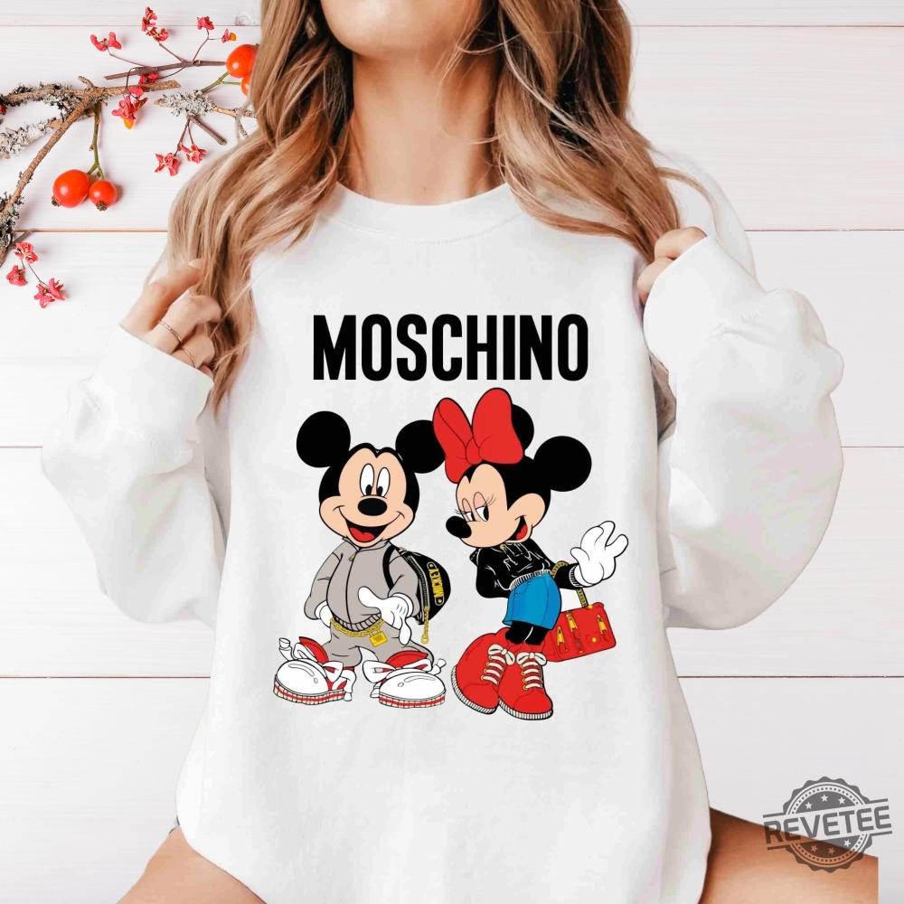 Moschino Sweatshirt Moschino Mickey Shirt Moschino Minnie Shirt Disney World Shirt Moschino Mickey Hoodie Sweatshirt Unique