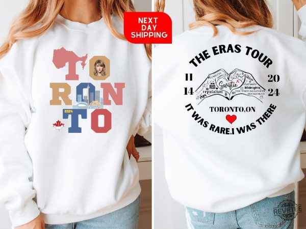 Taylor Swift Toronto Nights Personalized Shirt Toronto Canada Eras Tour Date 1114 Custom Date Sweatshirt Fan Merch Gift Concert revetee 3