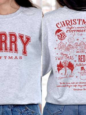 Merry Swiftmas Crewneck Sweatshirt Hoodie T Shirt Christmas Gift Swiftie Sweater Gift revetee 4