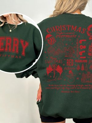 Merry Swiftmas Crewneck Sweatshirt Hoodie T Shirt Christmas Gift Swiftie Sweater Gift revetee 5