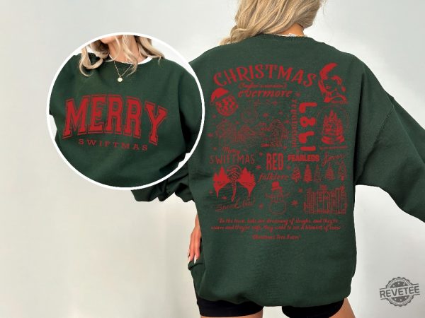 Merry Swiftmas Crewneck Sweatshirt Hoodie T Shirt Christmas Gift Swiftie Sweater Gift revetee 5