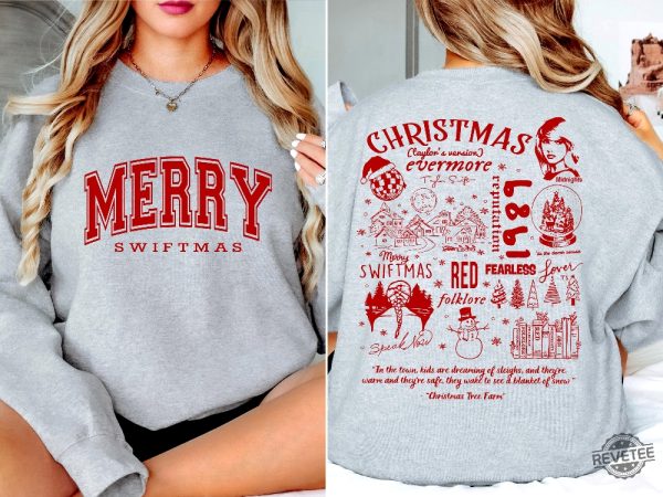 Merry Swiftmas Crewneck Sweatshirt Hoodie T Shirt Christmas Gift Swiftie Sweater Gift revetee 7