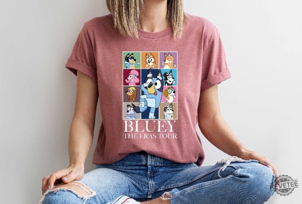 Bluey The Eras Tour T Shirt Hoodie Sweashirt In My Bluey Era Shirt Bluey Characters Shirt Heeler Family Shirt Bluey And Bingo Eras Tour Shirt Hoodie revetee 2