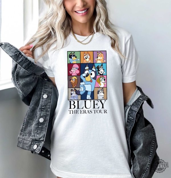 Bluey The Eras Tour T Shirt Hoodie Sweashirt In My Bluey Era Shirt Bluey Characters Shirt Heeler Family Shirt Bluey And Bingo Eras Tour Shirt Hoodie revetee 5