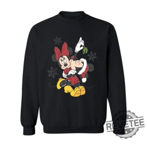 Mickey Minnie Christmas Crew T Shirt Hoodie Sweatshirt Gift For Mickey Mouse Disney Lovers Mickey Mouse Love Sweatshirt revetee 2