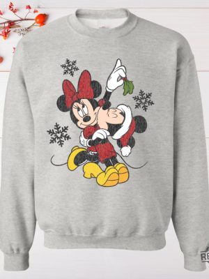 Mickey Minnie Christmas Crew T Shirt Hoodie Sweatshirt Gift For Mickey Mouse Disney Lovers Mickey Mouse Love Sweatshirt revetee 3