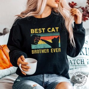 Funny Vintage Cat Shirt Best Cat Brother Ever giftyzy 1 3