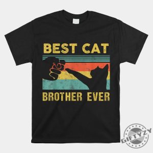 Funny Vintage Cat Shirt Best Cat Brother Ever giftyzy 1 7