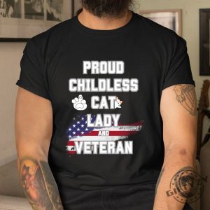 Proud Cat Lady Veteran Shirt Funny Unique Gift giftyzy 1 1